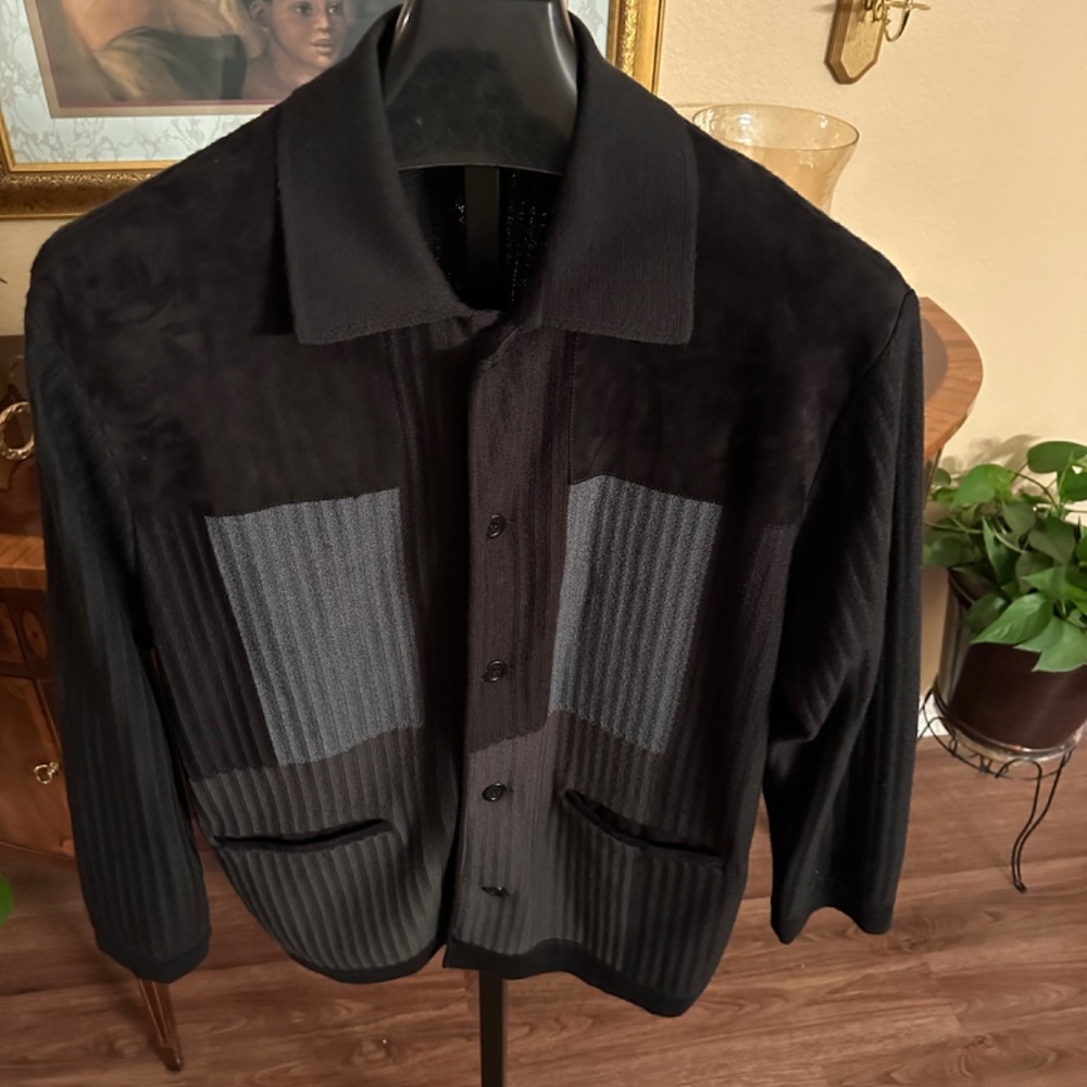 Torras Suede Patchwork Sweater/Jacket - image 5